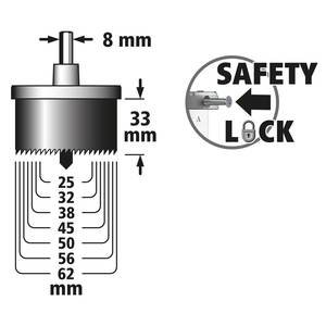 Augusaagide komplekt Profi 2“ Ø 25–62 mm