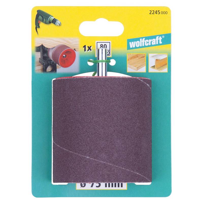 Lihvimistrummel trellile 75x80mm + paberrull K80