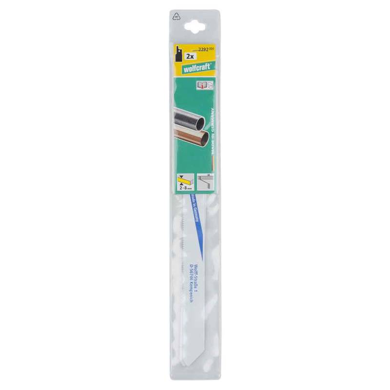 BIM Sabre Saw Blades 230/210mm, non-ferrous metal and cast pipes, fine flush cut 2pcs