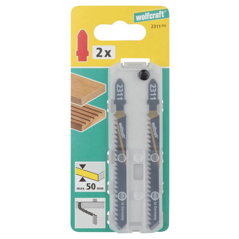 HCS Jigsaw Blades 100/75mm, T-shank, wood, fast rough cut 2pcs