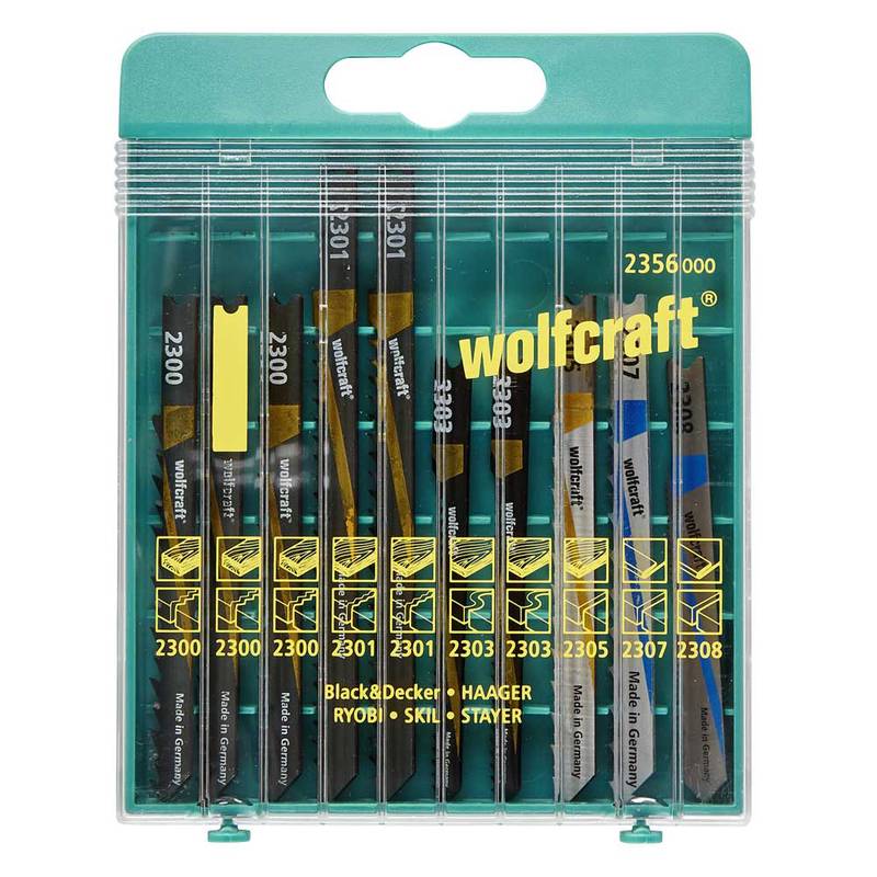 Jigsaw Blade Set 10 Pcs., U-shank / in plastic case
