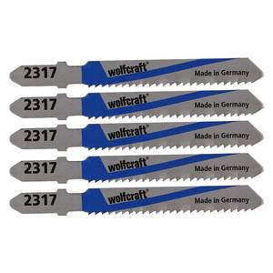 HSS Jigsaw Blades 5 pcs; T-shank; sheet steel, aluminium