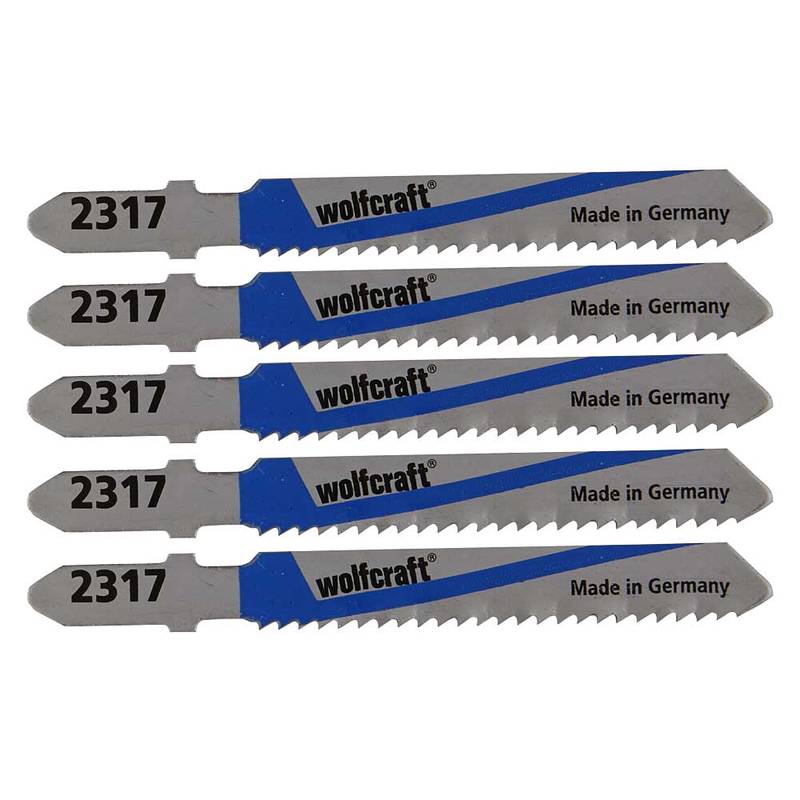 HSS Jigsaw Blades 5 pcs; T-shank; sheet steel, aluminium