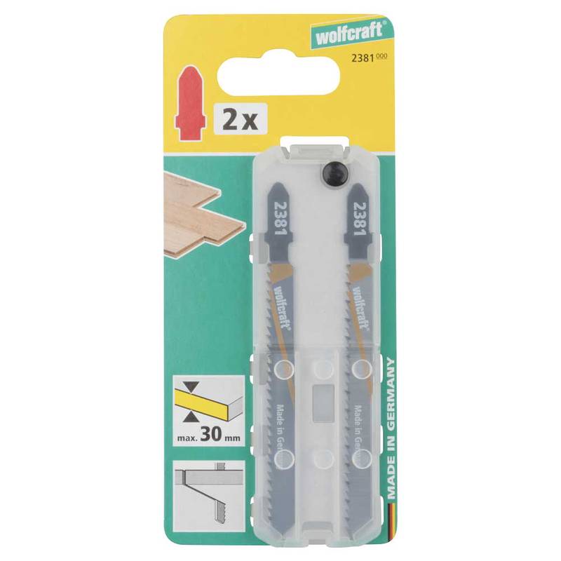 HCS Jigsaw Blades 2 pcs, T-shank, wood and plastic, clean cut