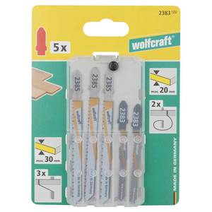 Jigsaw Blade Set 5 pcs., T-shank, wood with nails and plastic
