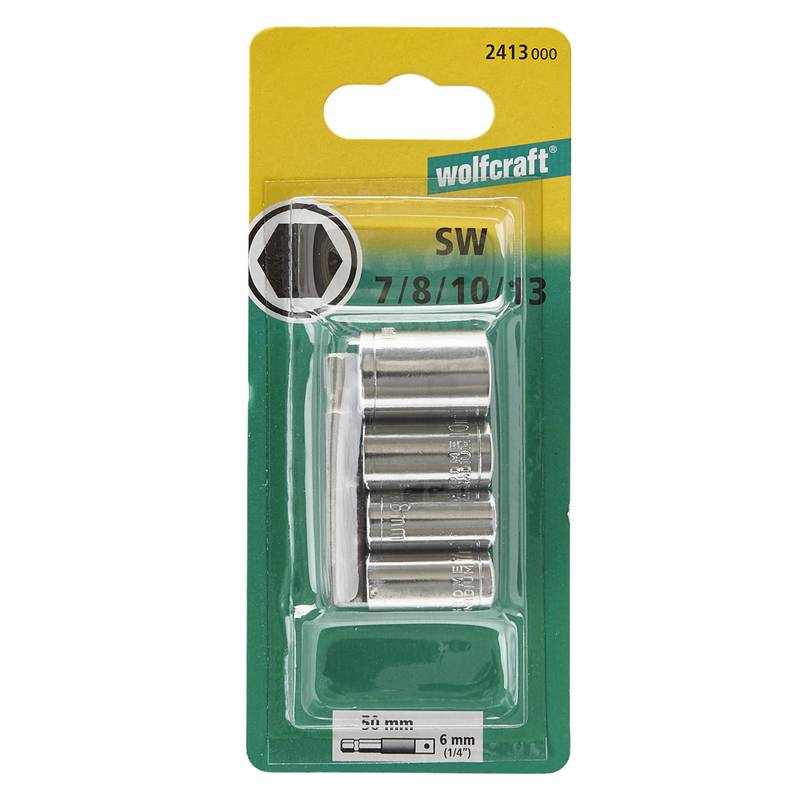 Padrunvõtmete 1/4" komplekt trellile 5 osa