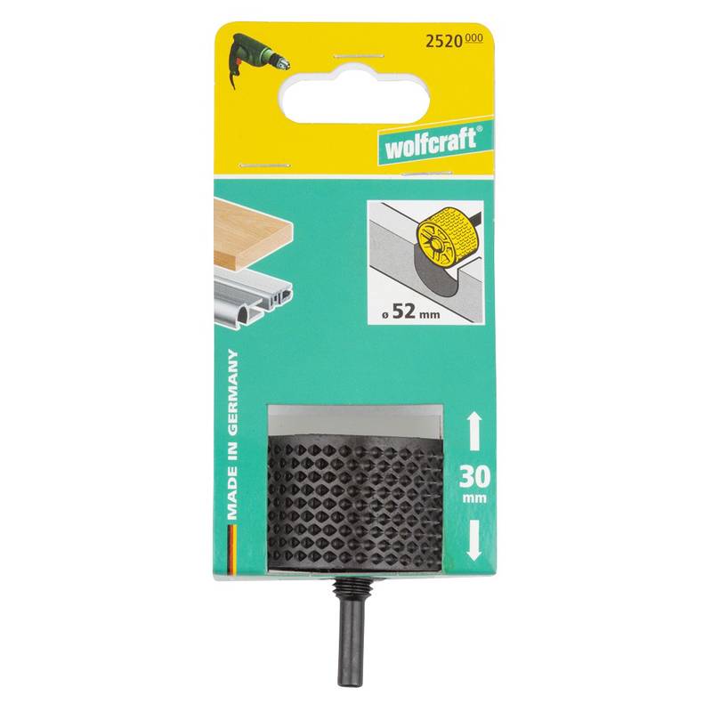 Trummelraspel Ø 52 x 30mm saba 6mm puit