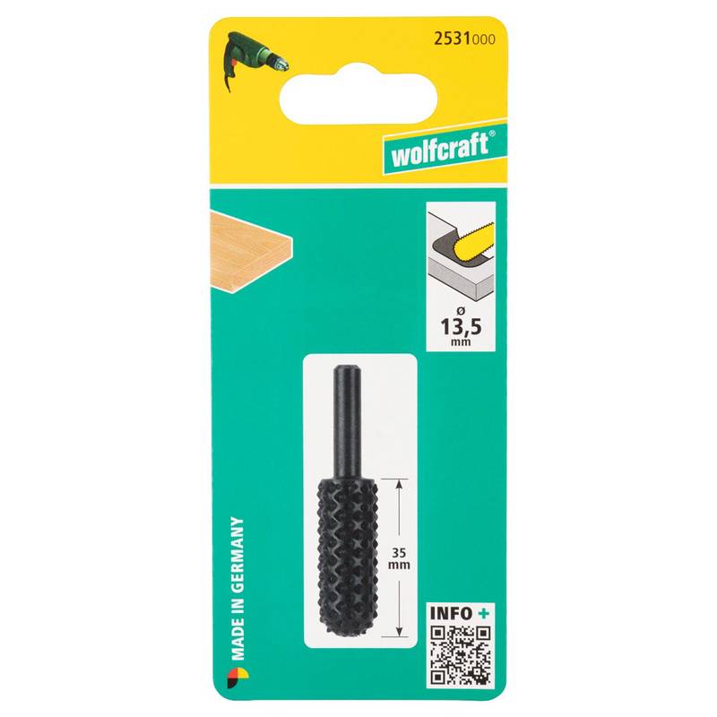 Profiilraspel trellile ümar-silindriline Ø 13,5x35mm puit