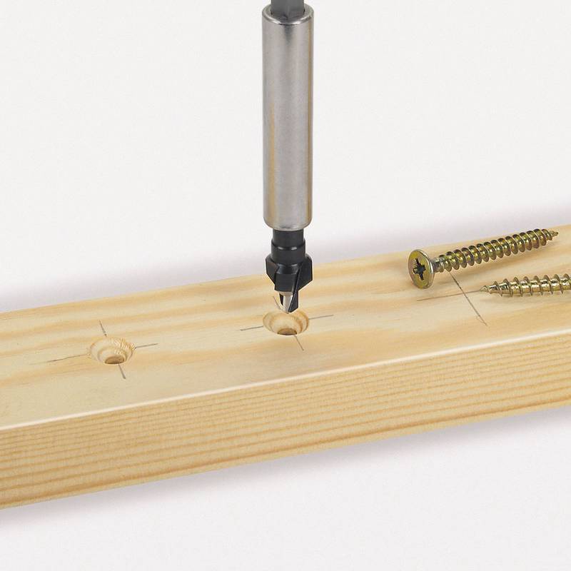 Countersink 5 - 12 mm, 3 cutting edges, hexagonal shank