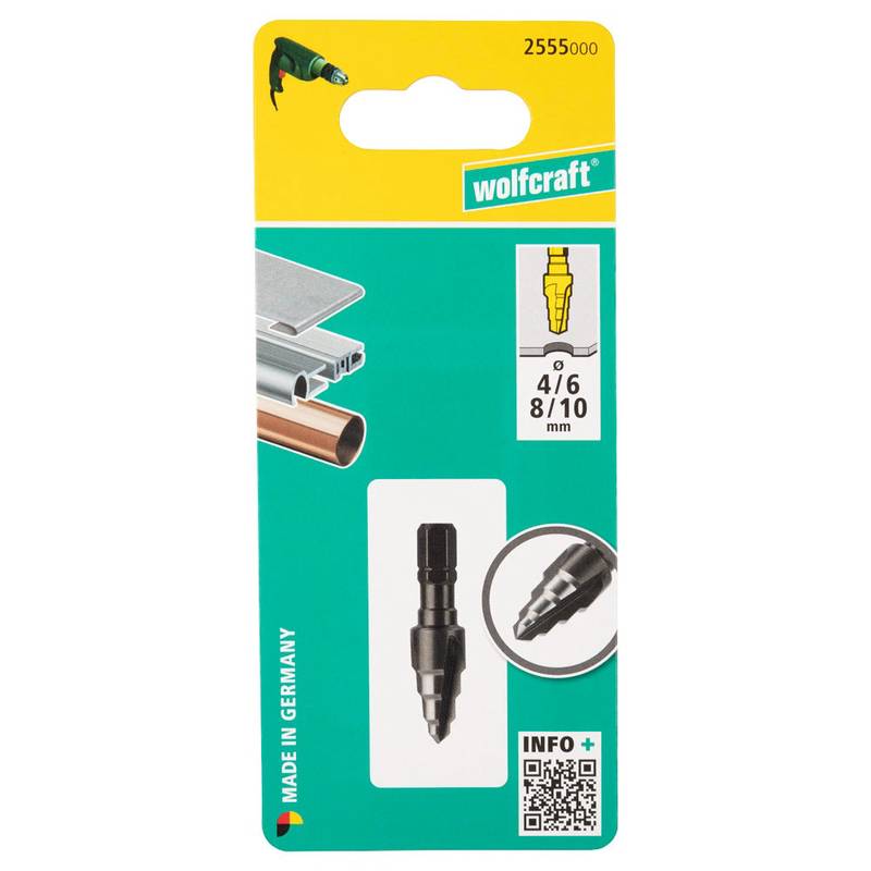 HSS Step Drill Bit 6 - 10 mm, Hexagon Shank