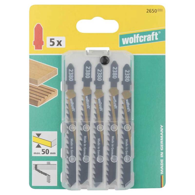 HCS Jigsaw Blades 100/75 mm, T-shank, wood, fast rough cut 5pcs
