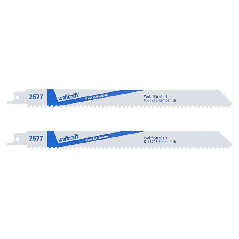 BIM Sabre Saw Blades 2pcs, wood with nails, steel profiles, fine cut