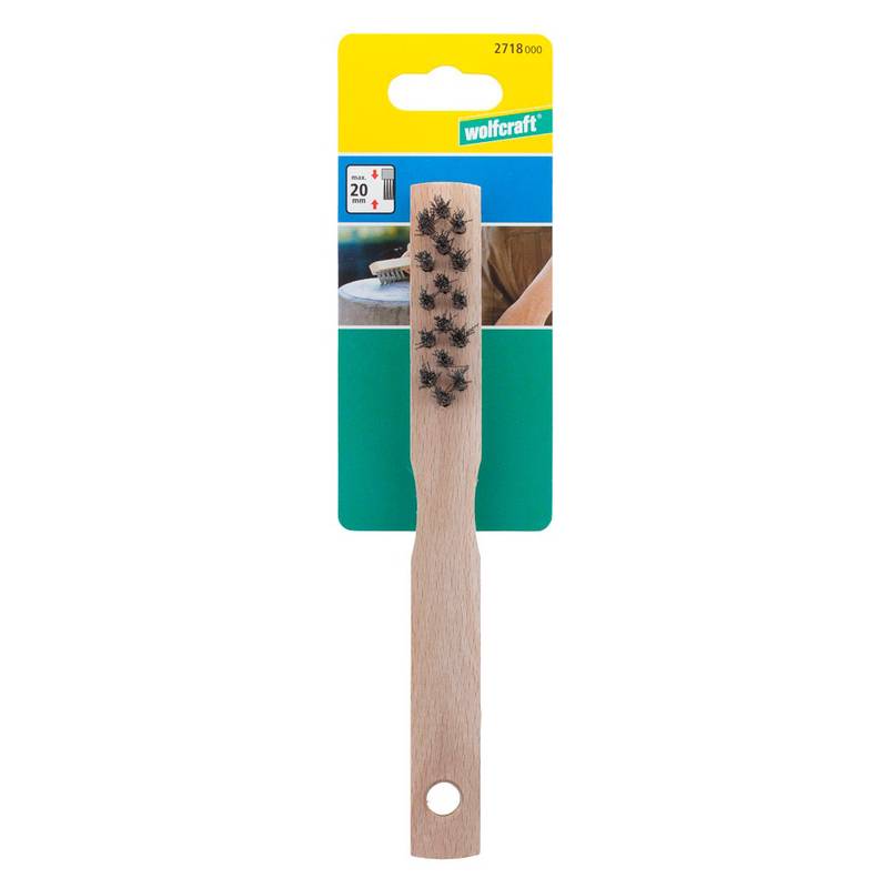 Steel Wire Hand Brush, 3 Rows 200mm