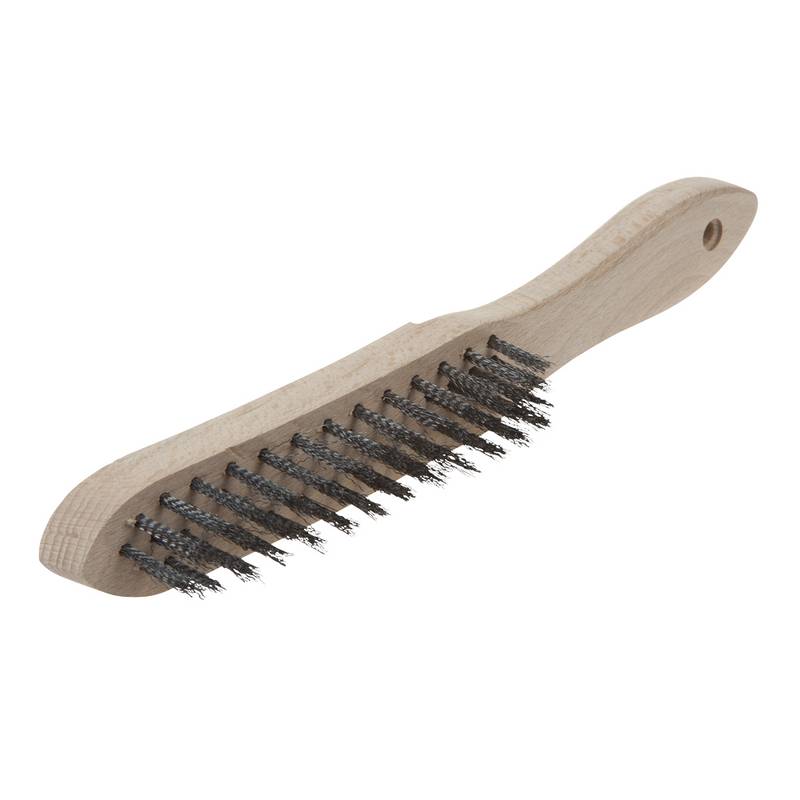 Käsihari 280mm 4-realine gofreeritud terastraat puitkäepide