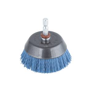 Nylon Wire Cup Brush, soft Ø65mm, Hexagon shank