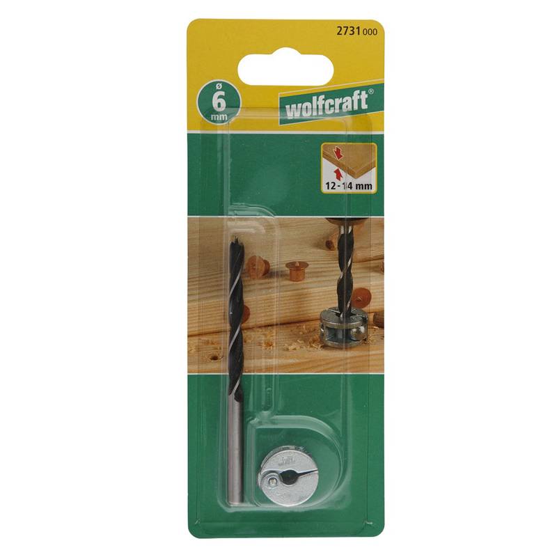 Wood Twist Drill Bit Set 6 mm With Depth Stop, 2 Pcs.