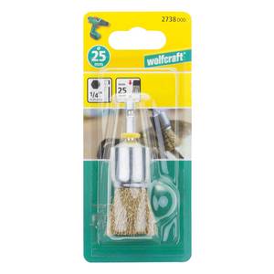 Brass Wire End Brush Ø25mm hexagon shank
