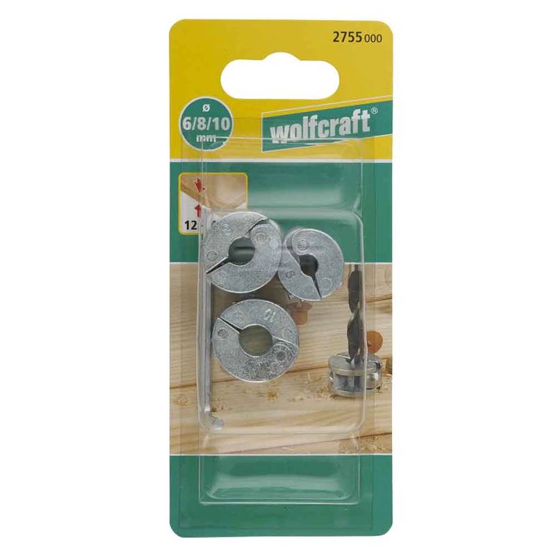 Depth Stop Set, Universal, 4 Pcs. 6-8-10 mm