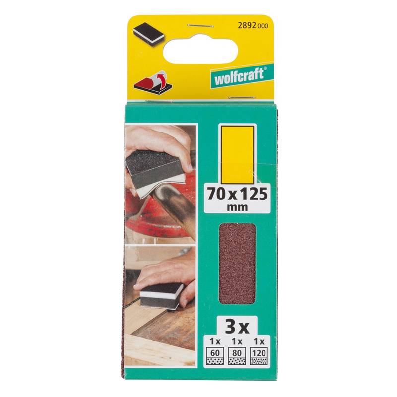 Hand-Held Sander Set, 4 pcs., with Easy-Fix Fibre