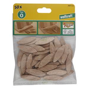Lamellid (küpsisühendused tüüp 0) 45x15x4mm 50tk.