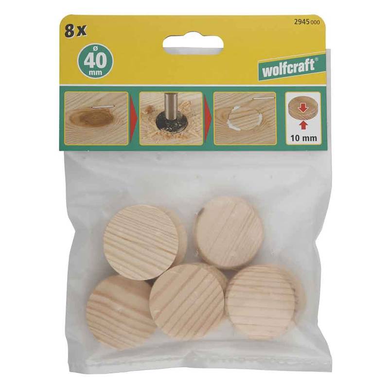 Puidust tapiplaadid Ø40mm 8 tk.