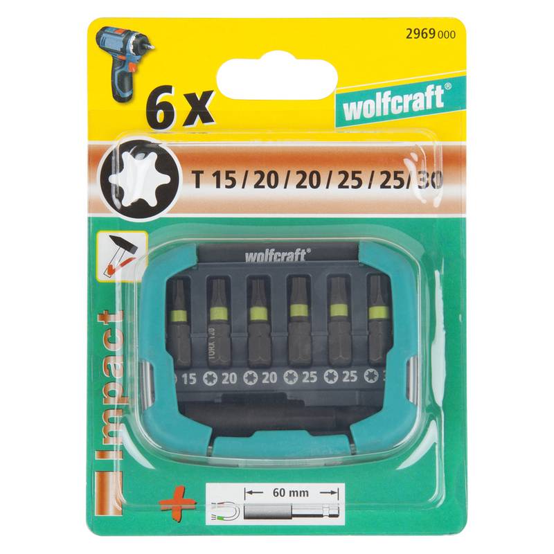 Kruviotsikute komplekt 7 osa Torx T15-T30