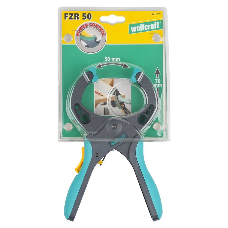 Hammasfiksaatoriga näpitsklamber FZR 50mm
