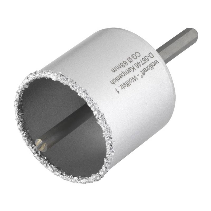 Annular Bit 68 mm, Tungsten Carbide Coated, With Mandrel, cutting depth 55 mm