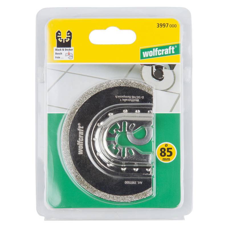 Diamond-Coated Radial Saw Blade “PRO”, universal receptacle Ø 85 mm, mortar residues, cement joints