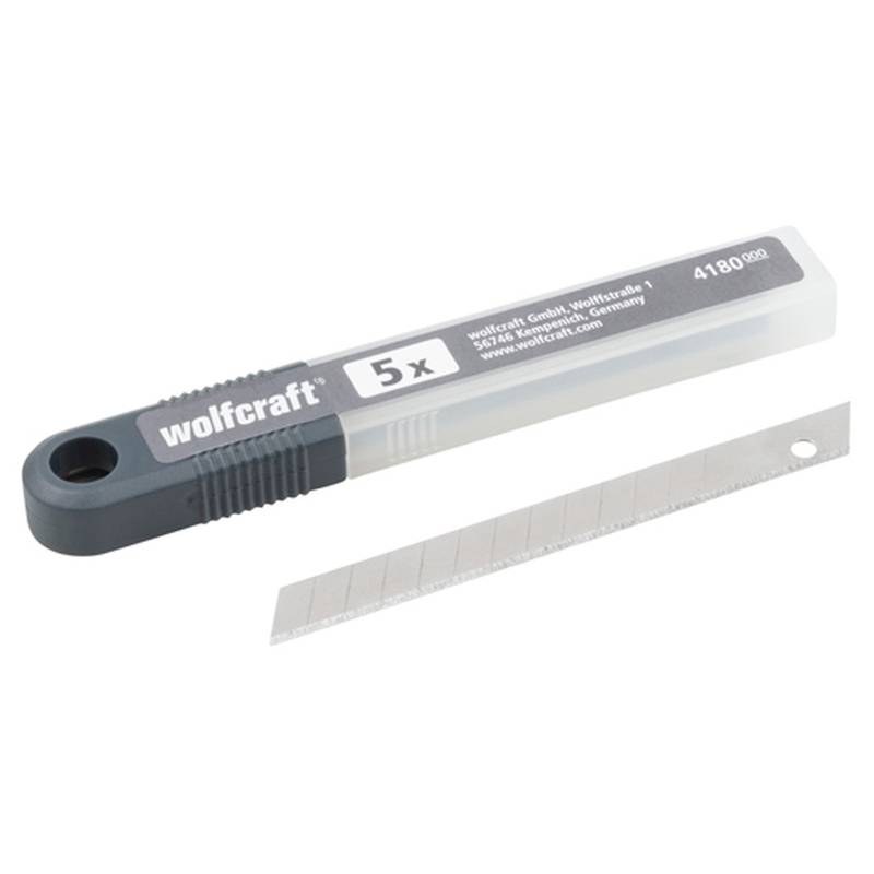 Snap-Off Blades 9 mm with 7 segments, 5 pcs in storage box