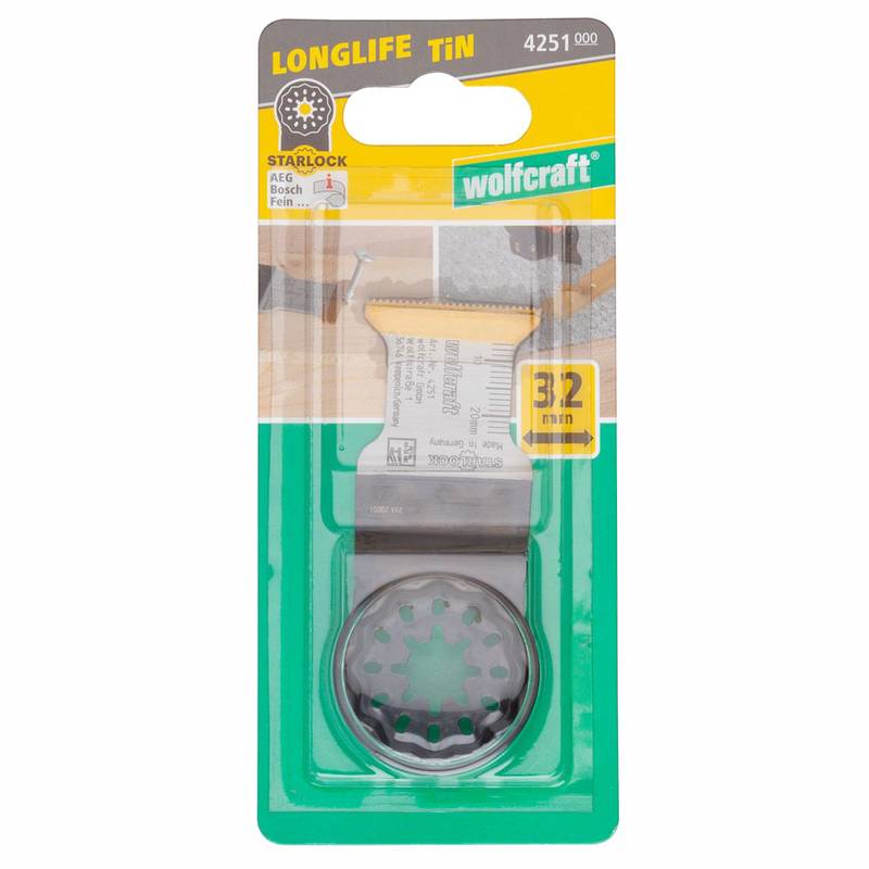 TC Pushcut Saw Blade “Expert” 32 mm, TiN, STARLOCK receptacle, aluminium, stainless steel