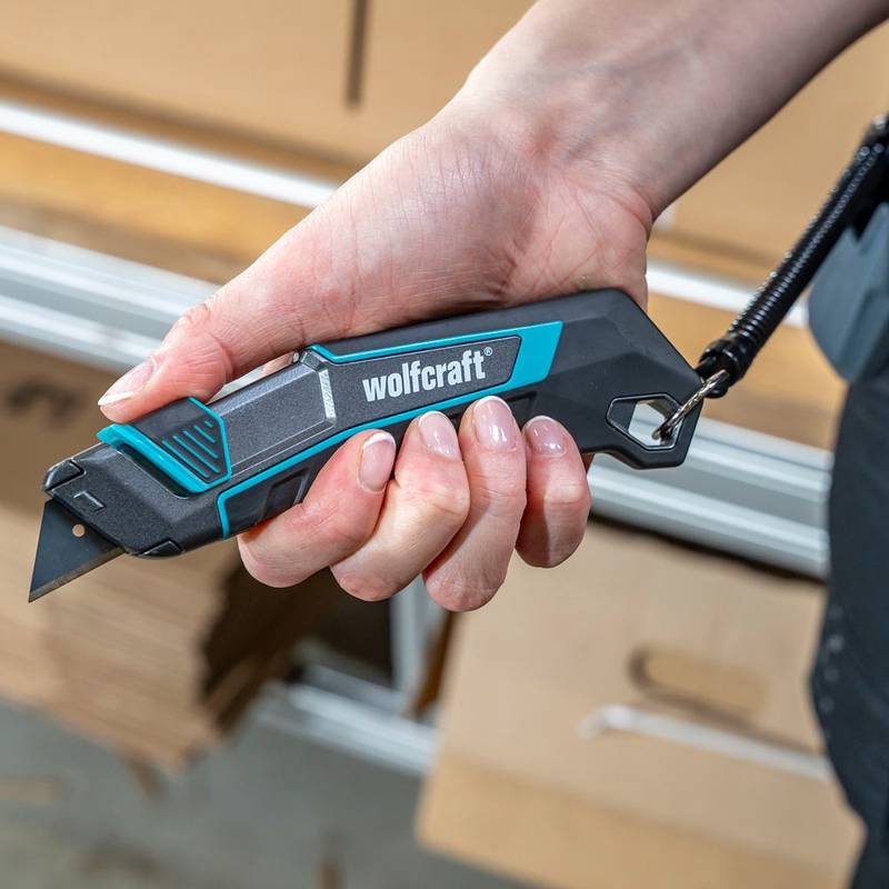 Trapezium Blade Knife PRO SAFETY with Sheath