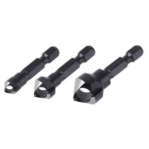 Deburring Counter Set, Hexagon Shank, 3 Pcs.