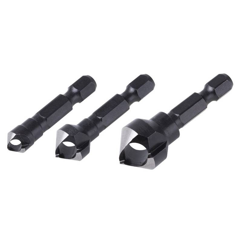 Deburring Counter Set, Hexagon Shank, 3 Pcs.