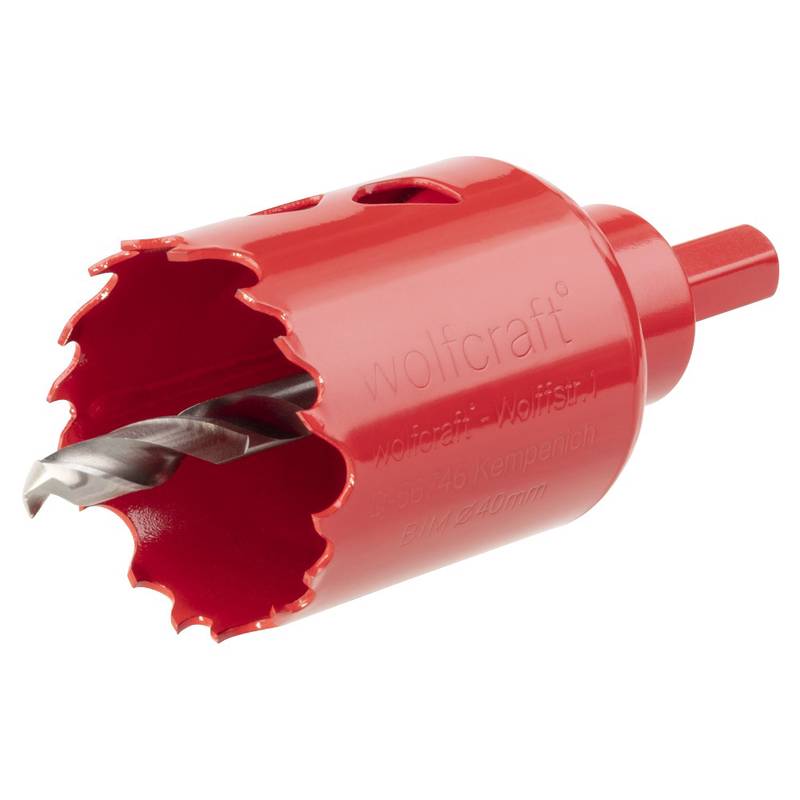 Bi-Metal Hole Saw  Ø 40 mm with hexagon adapter and centring drill, cutting depth 40 mm
