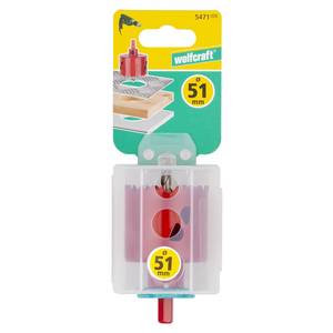 Bi-Metal Hole Saw  Ø 51 mm with hexagon adapter and centring drill, cutting depth 40 mm