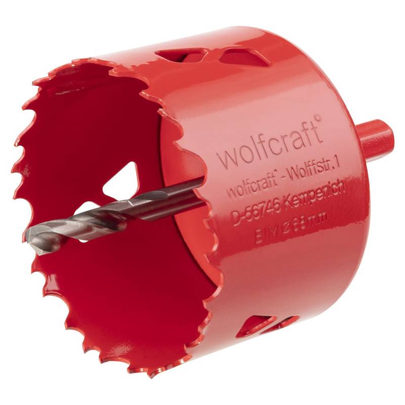 Bi-Metal Hole Saw  Ø 68 mm with hexagon adapter and centring drill, cutting depth 40 mm