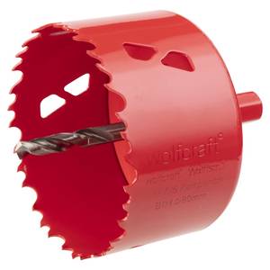 Bi-Metal Hole Saw  Ø 80 mm with hexagon adapter and centring drill, cutting depth 40 mm