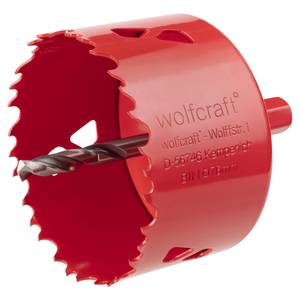 Bi-Metal Hole Saw  Ø 76 mm with hexagon adapter and centring drill, cutting depth 40 mm