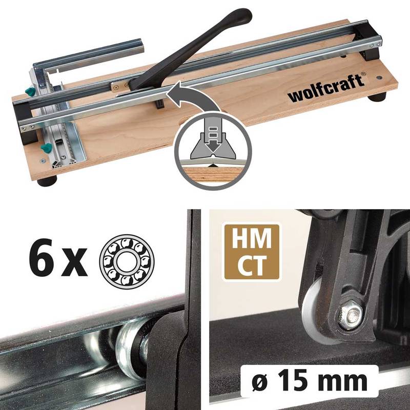 TC 610 W Tile Cutter on Wooden Base