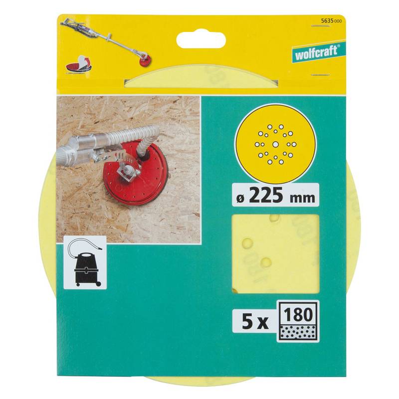 Easy-Fix lihvketas puit- ja värvipindadele, Ø 225 mm K180 5 pcs