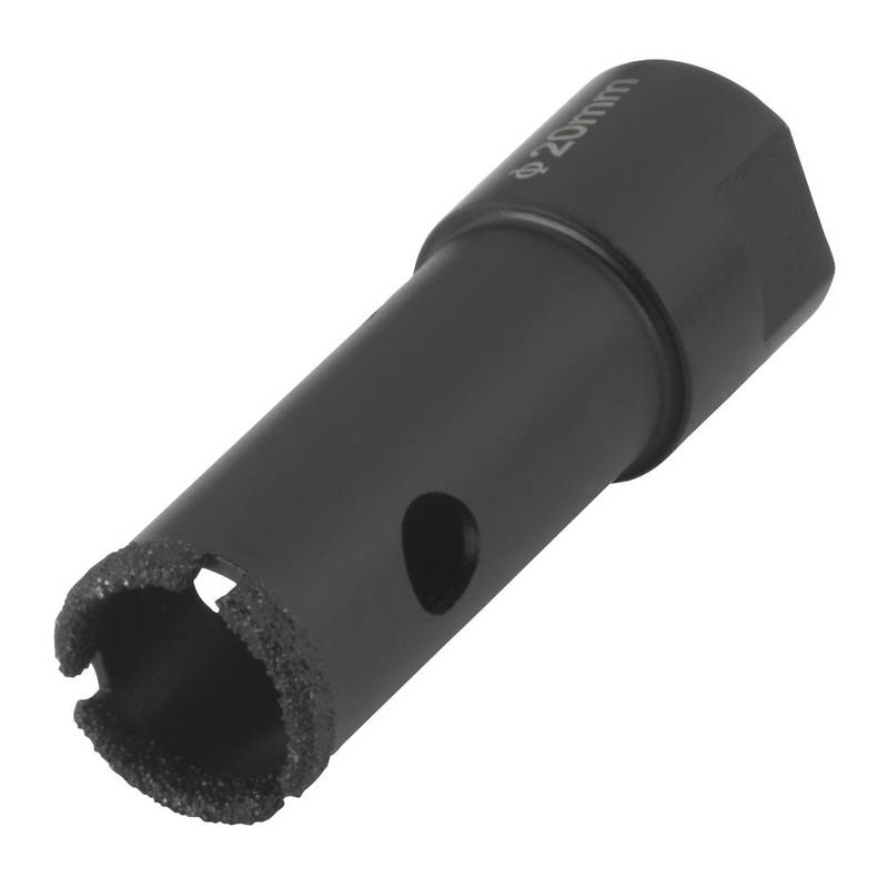 “Ceramic” Diamond Coated Annular Bit, for Angle Grinders Ø 20 mm , M 14 thread, cutting depth 35 mm