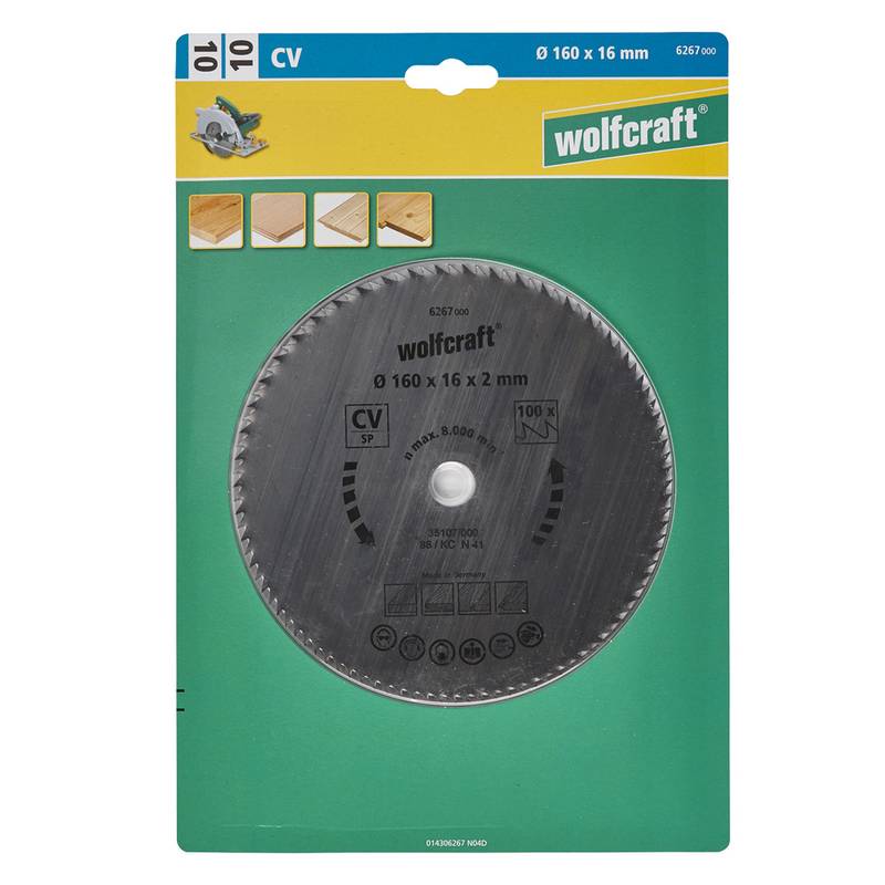 Circular Hand Saw Blades ø160 mm x 16 x 100t, blue series (fine cuts)
