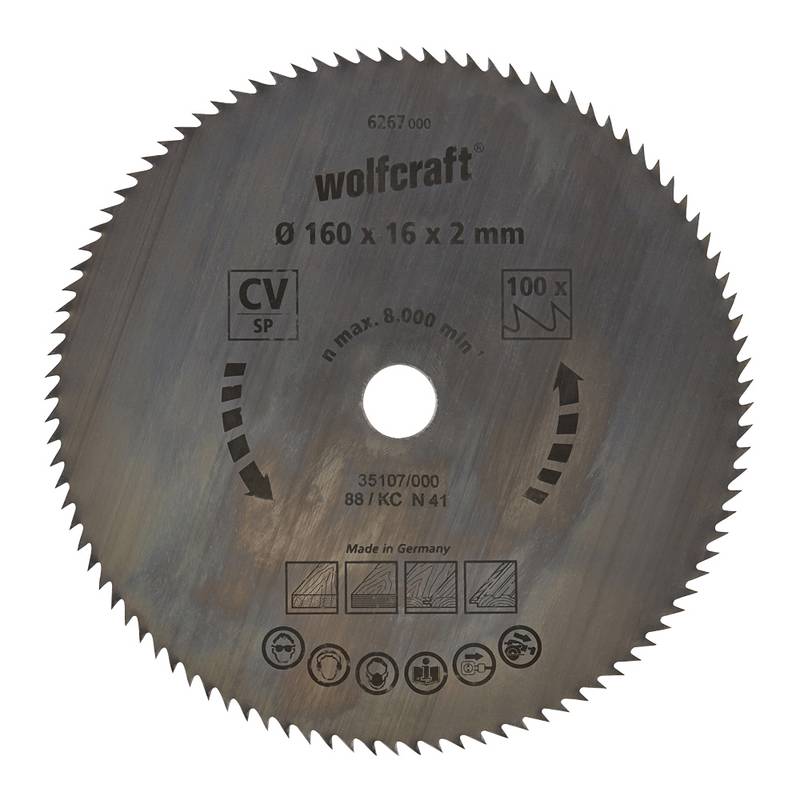 Circular Hand Saw Blades ø160 mm x 16 x 100t, blue series (fine cuts)