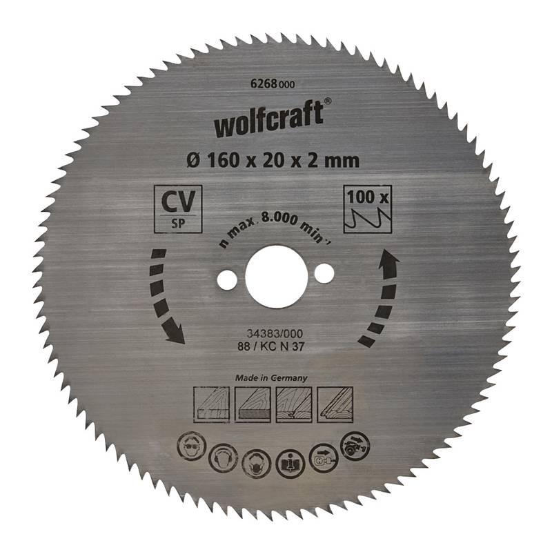 Circular Hand Saw Blades ø160 mm x 20 x 100t, blue series (fine cuts)