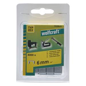 Broad Back Staples 6 mm, 4000 pcs, Extra Hard Steel, Type 053