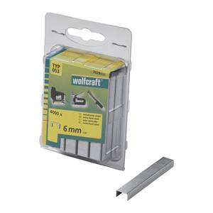 Broad Back Staples 6 mm, 4000 pcs, Extra Hard Steel, Type 053