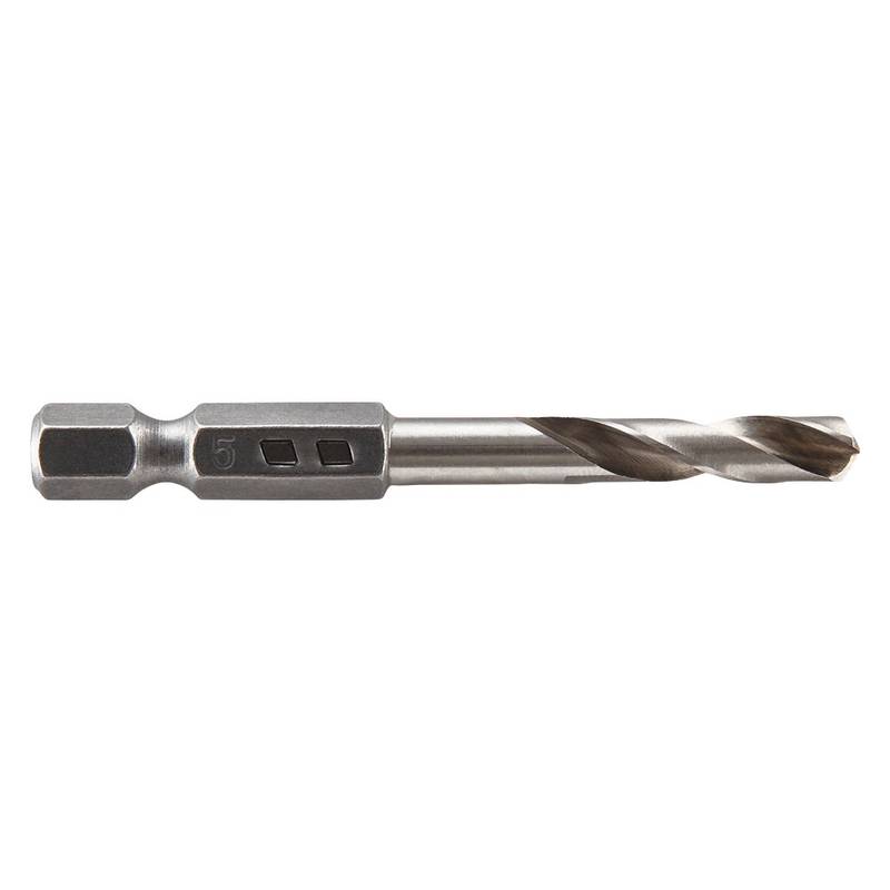 HSS Metal Drill Bit, Ø 5 mm, Ground, Hexagon Shank