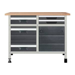 Töölaud "töökõrgus 860 mm, lauaplaat 1130 x 650 mm 2 sahtlit suuruses M, 2 sahtlit suuruses S, 1 sahtel suurues L, 1 kapimoodul"