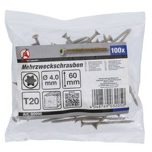 Puidukruvid 4,0x60mm 100 tk. TORX T20 peitpeaga